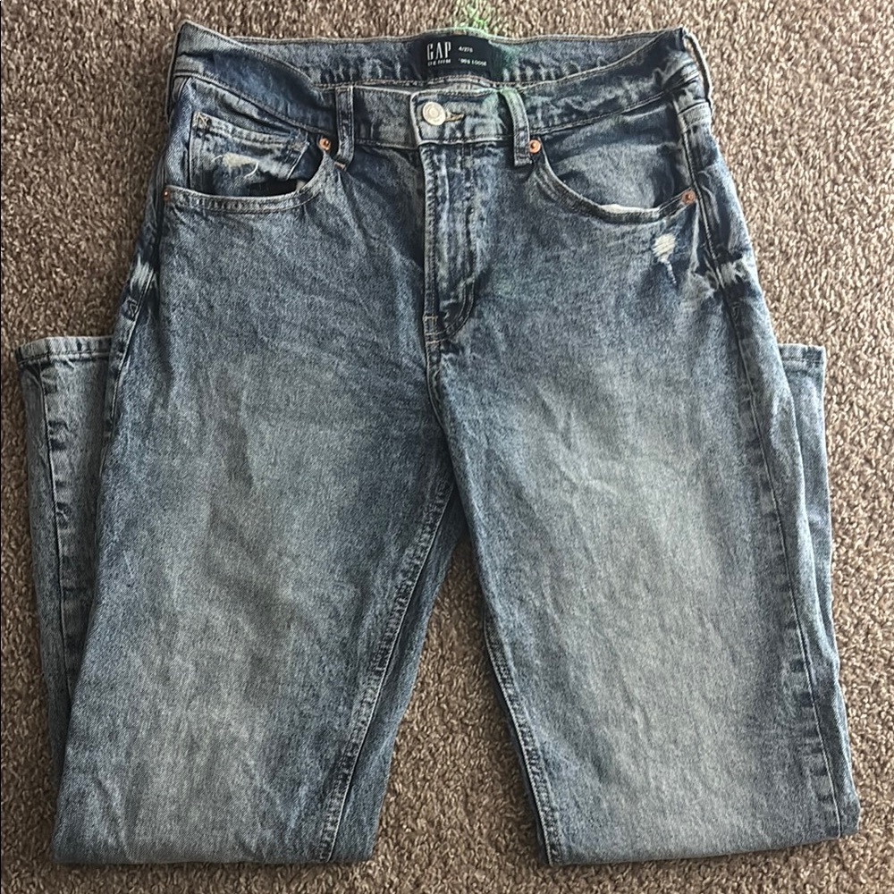 GAP Women's Washed Denim Straight Leg Pants